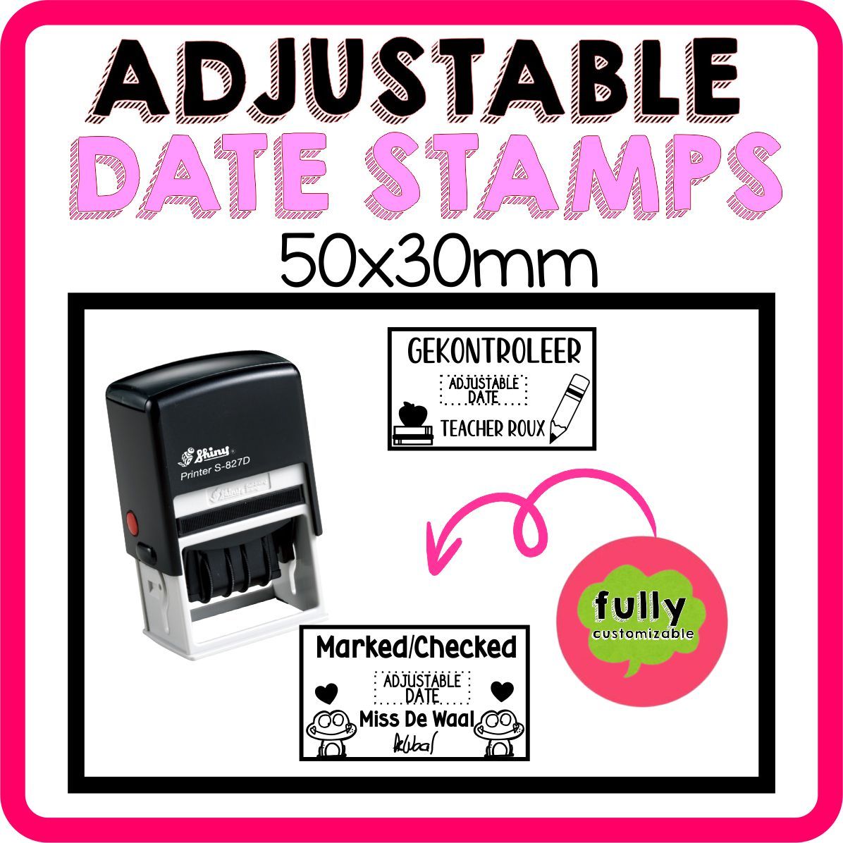 50x30mm Date Stamps