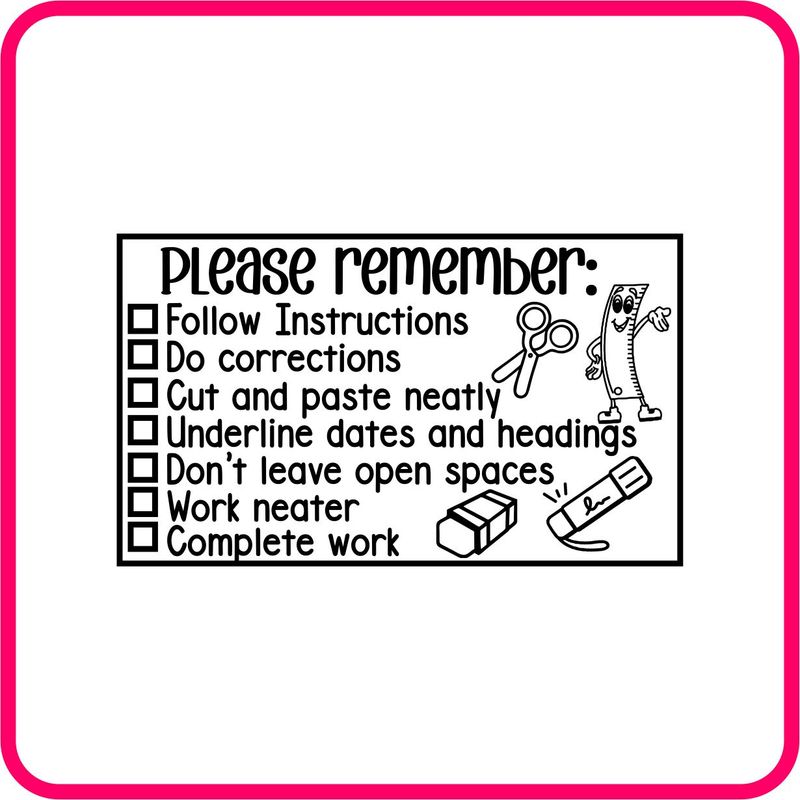 Checklist Stamp - Please remember