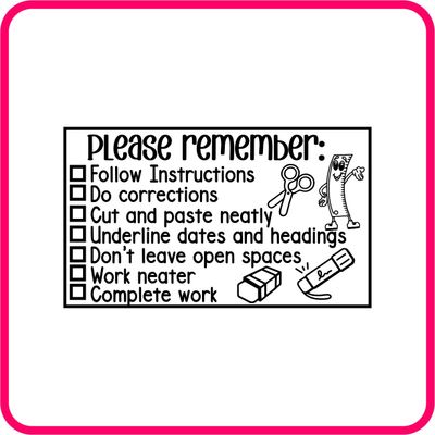 Checklist Stamp - Please remember