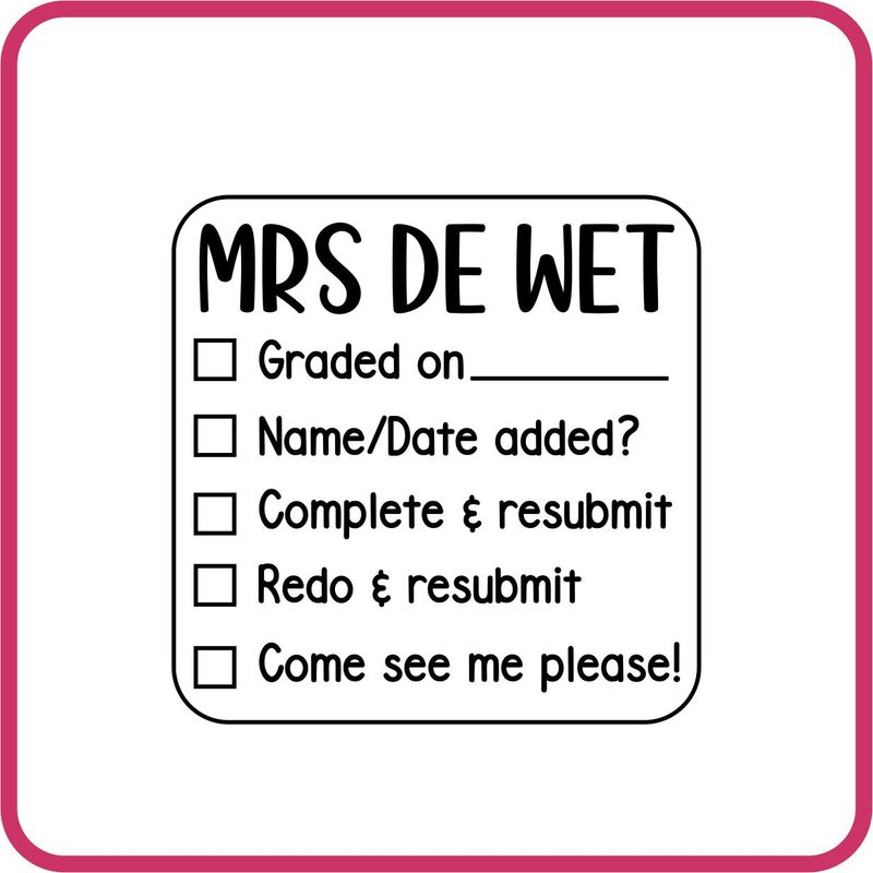 Checklist Stamp - Graded On
