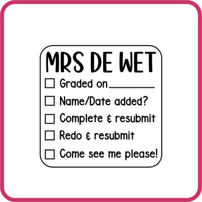 Checklist Stamp - Graded On