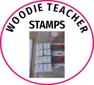 Woodie Teacher Stamps