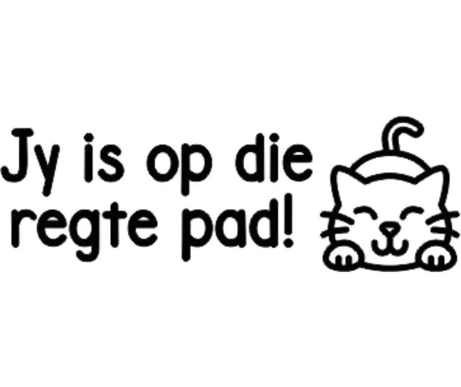 Jy is op die regte pad!