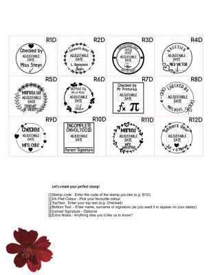 42x42mm Date Stamps