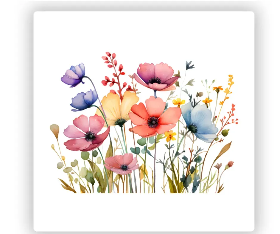 Wild flower coasters - Jozi Stamps
