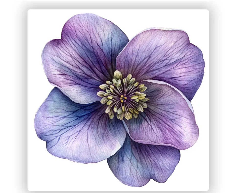 Purple Flower Coaster - Jozi Stamps