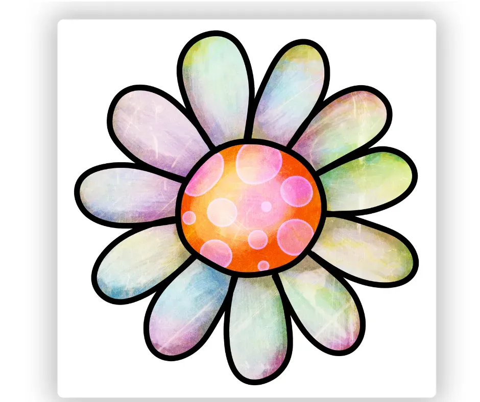 Colourful daisy coasters - Jozi Stamps 