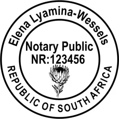 Notary Stamp Big - Jozi Stamps 