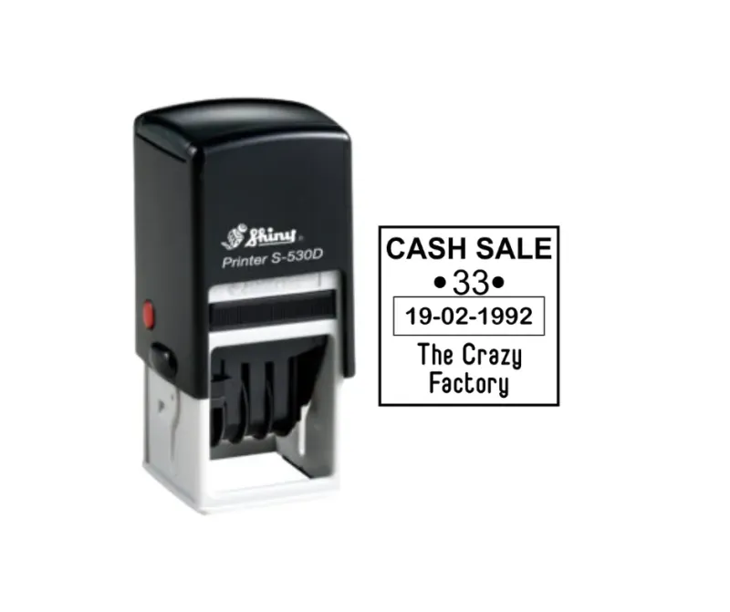Shiny S-530 Date Stamp (32x32mm) - Jozi Stamps 
