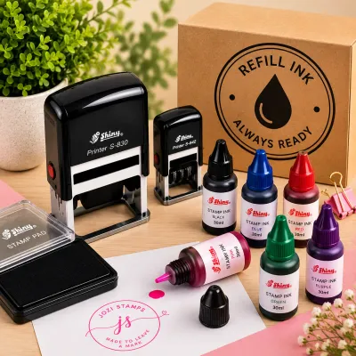 Refill Rubber Stamp Shiny Ink Jozi Stamps webp