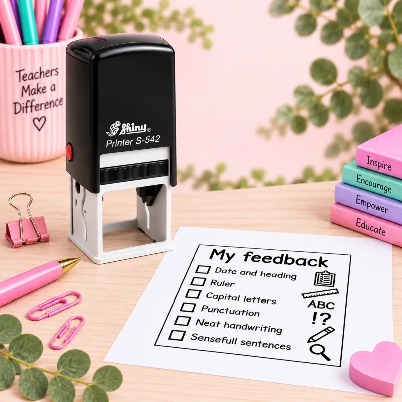 Teacher Checklist Stamps Self-inking Jozi Stamps webp
