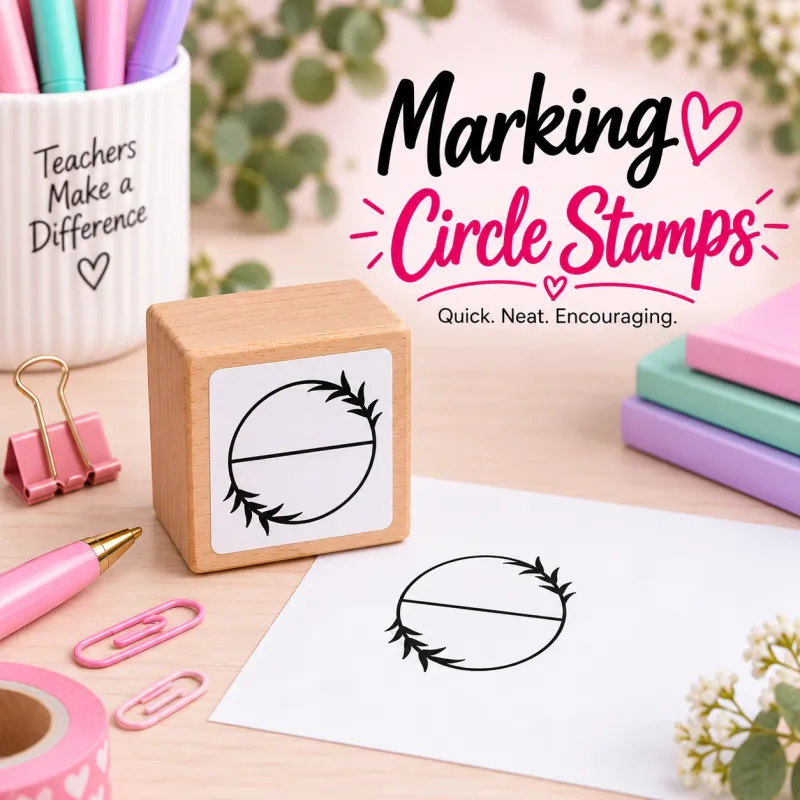Teacher Marking circles on wooden block stamps  Jozi Stmaps webp