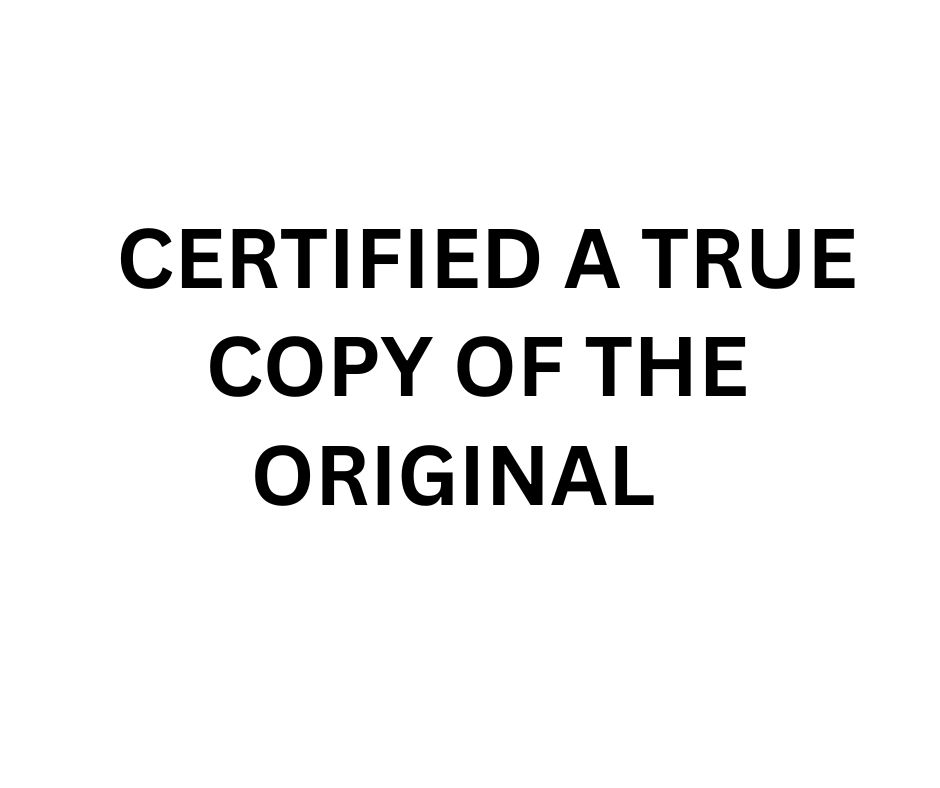 True Copy Stamp