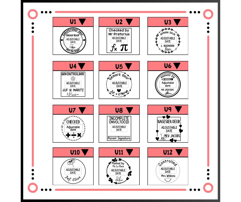 Shiny S-542D (42x42mm) Teacher Date Stamps Shiny S-542D (42x42mm) Teacher Date Stamps