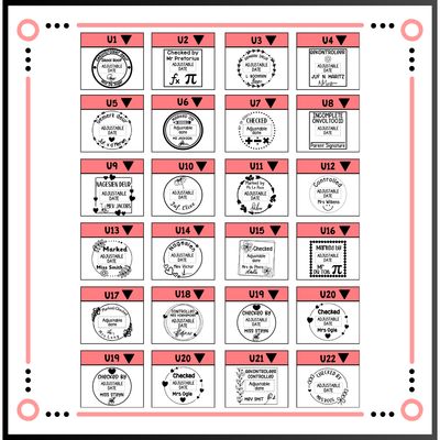 Shiny S-542D (42x42mm) Teacher Date Stamps Shiny S-542D (42x42mm) Teacher Date Stamps