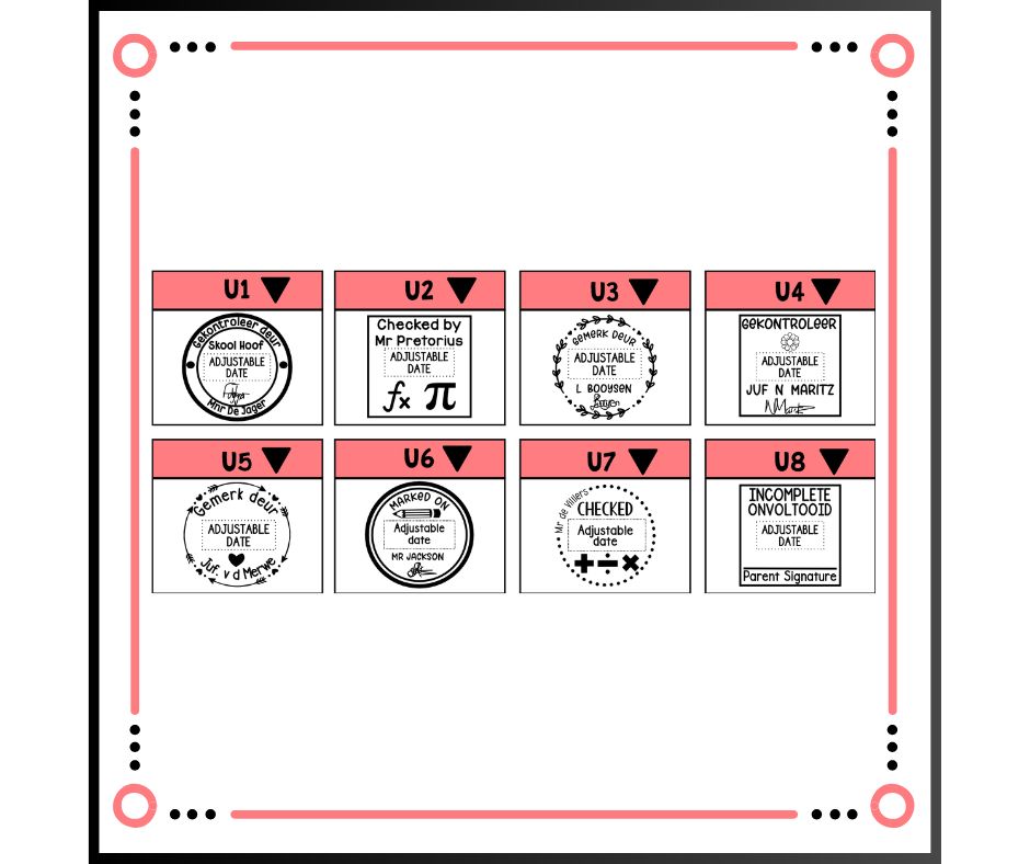 Shiny S-542D (42x42mm) Teacher Date Stamps Shiny S-542D (42x42mm) Teacher Date Stamps