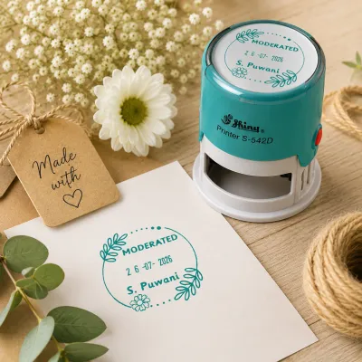 Self-Inking Teacher Smart Date Stamp - 42 x 42 mm Self-Inking Teacher Smart Date Stamp - 42 x 42 mm