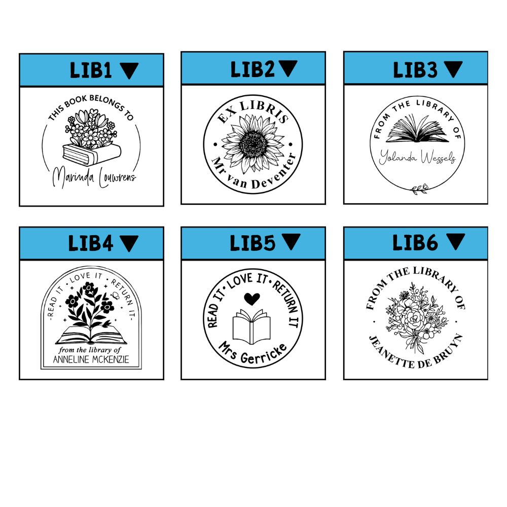 42x42mm Library Stamps