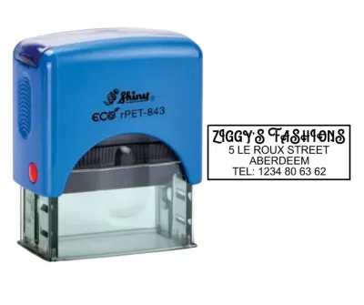 Business Information Self-Inking Stamp - S-843