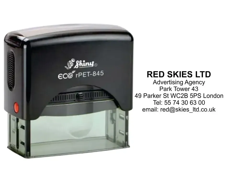 Business Information Self-Inking Stamp - S-845