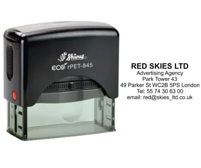 Business Information Self-Inking Stamp - S-845