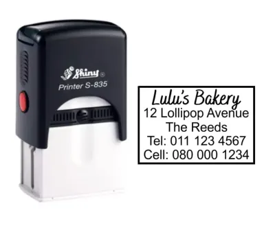 Business Information Self-Inking Stamp - S-835