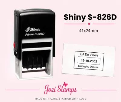 Shiny S-826D adjustable date stamp South Africa Jozi Stamps webp
