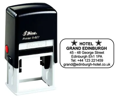 Business Information Self-Inking Stamp - S-827