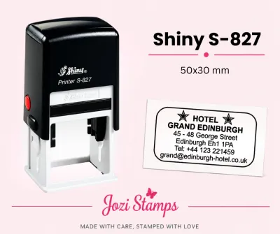 Shiny S-827 self-inking company stamp 50x30mm South Africa