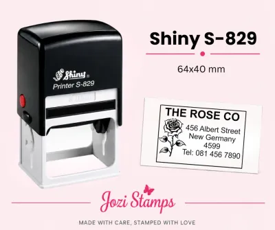 Shiny S-829 self-inking company stamp 64x40mm South Africa
