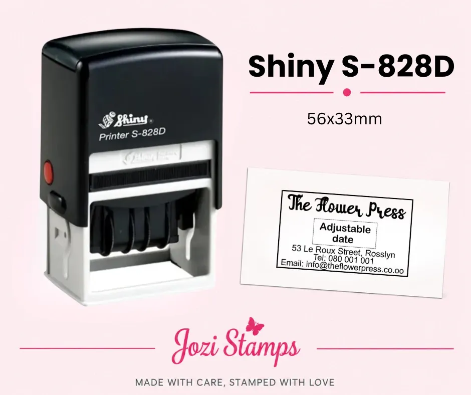 Shiny S-828D self-inking Company Stamp plus stamp impression South Africa Jozi Stamps webp