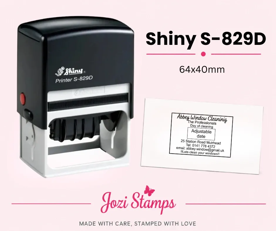Shiny S-829D self-inking Company Date Stamp with stamp impression South Africa Jozi Stamps webp