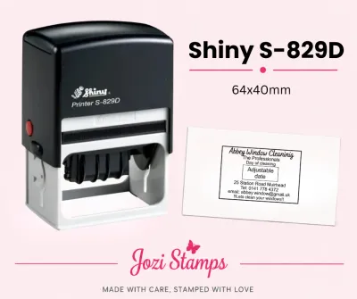 Shiny S-829D self-inking Company Date Stamp with stamp impression South Africa Jozi Stamps webp