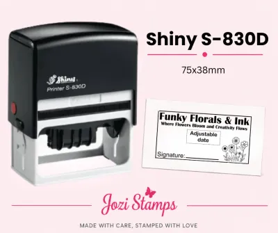 Shiny S-830D self-inking Company date stamp with stamp impression South Africa Jozi Stamps web
