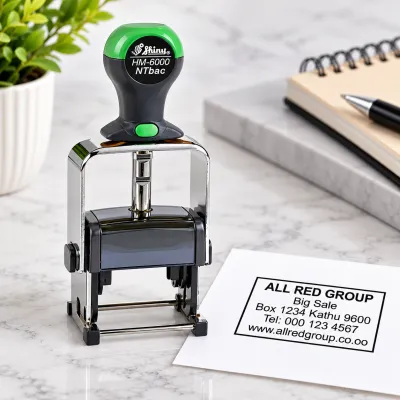 Shiny HM-6000 Text &amp; Logo Stamp (41x24mm) Jozi Stamps webp