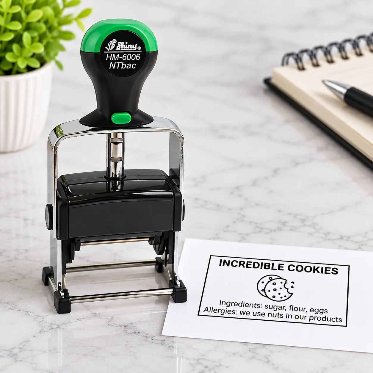 Shiny HM-6006 Heavy Duty Text &amp; Logo Stamp (50x30mm) Jozi Stamps webp