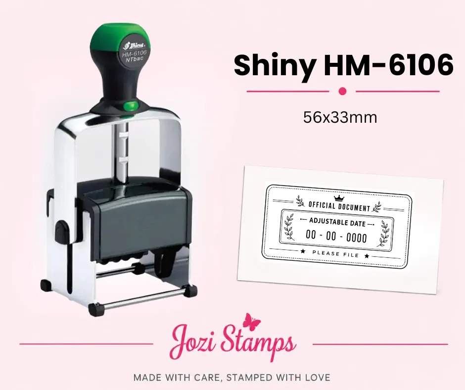 Shiny HM-6106D Self-inking adjustable date stamp South Africa Jozi Stamps webp