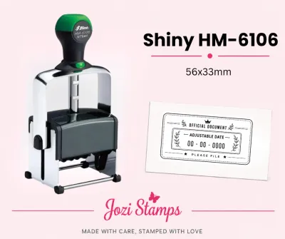 Shiny HM-6106D Self-inking adjustable date stamp South Africa Jozi Stamps webp