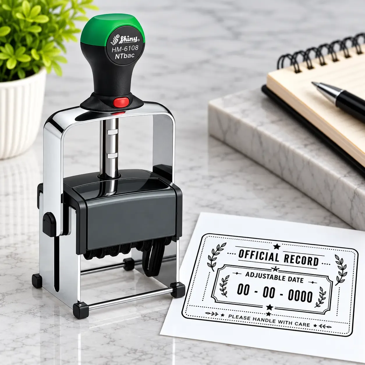Shiny HM-6108 Heavy Duty Date Stamp (68x47mm) Jozi Stamps webp