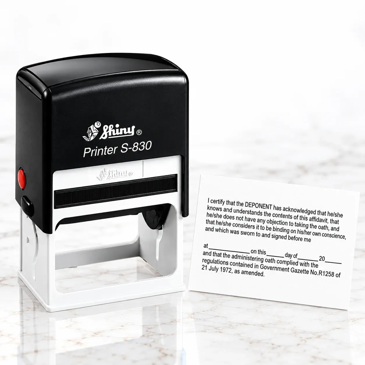 Shiny S-830 Affidavit Stamp Jozi Stamps webp