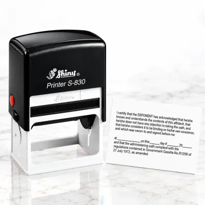 Shiny S-830 Affidavit Stamp Jozi Stamps webp