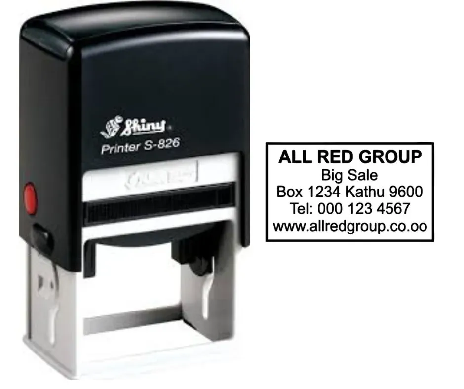 Business Information Self-Inking Stamp - S-826