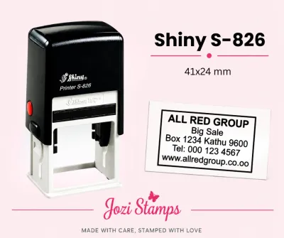 Shiny S-826 self-inking company stamp 41x24mm South Africa