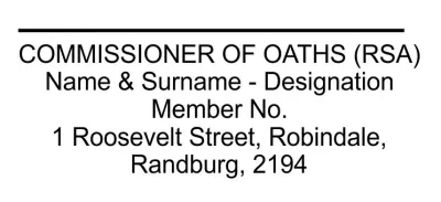 Credential Stamp - Jozi Stamps 