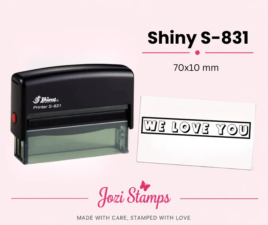 Shiny S-831 self-inking company stamp 70x10mm South Africa