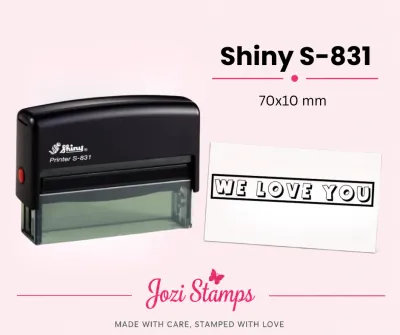 Shiny S-831 self-inking company stamp 70x10mm South Africa