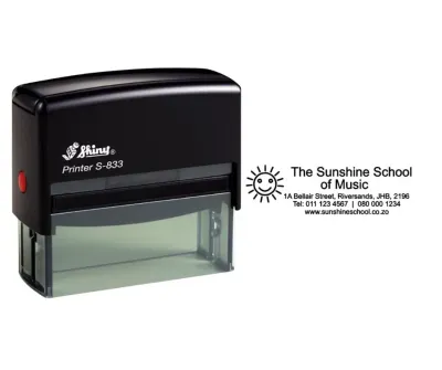 Business Information Self-Inking Stamp - S-833