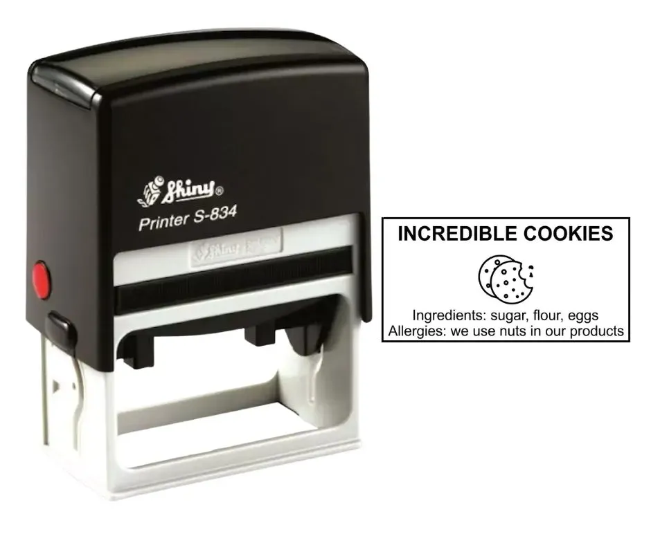 Business Information Self-Inking Stamp - S-834