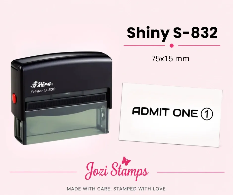Shiny S-832 self-inking company stamp 75x15mm South Africa