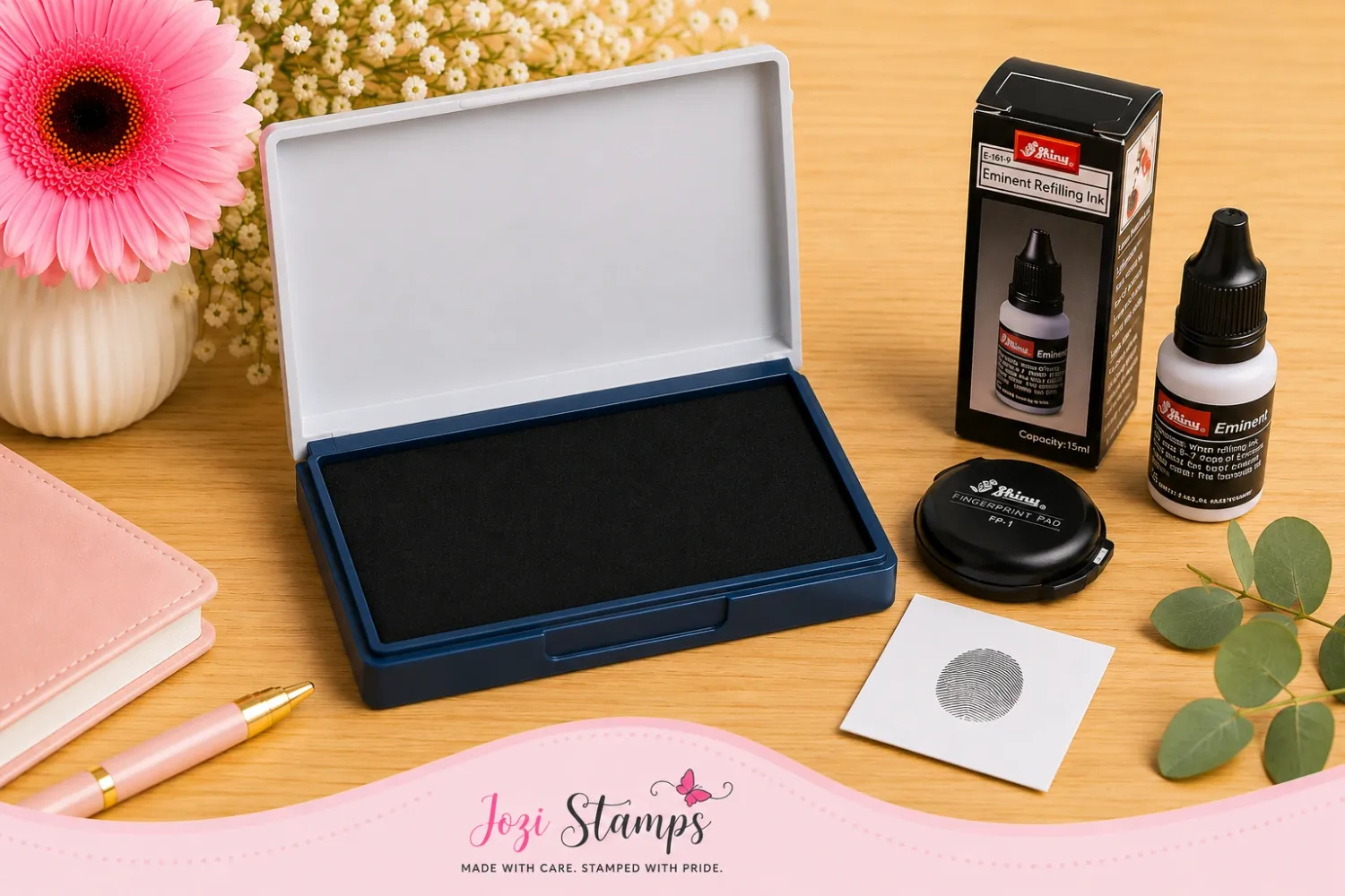 Fingerprint pads and fingerprint ink for official and legal applications by Jozi Stamps webp